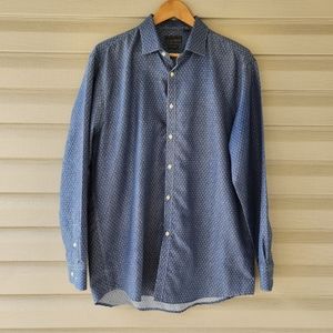 Black Label by Ruffini slim fit men's dress shirt size L